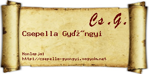 Csepella Gyöngyi névjegykártya