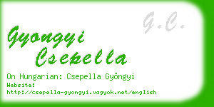 gyongyi csepella business card