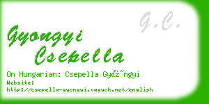 gyongyi csepella business card